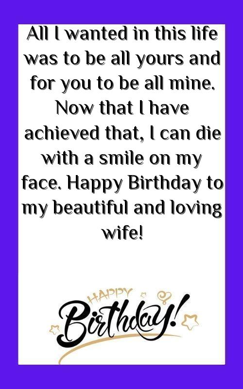 happy birthday your wife